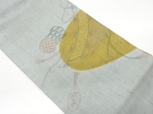 JAPANESE NAGOYA OBI / TSUMUGI / SASHIKO / SEIGAIHA